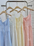 Cotton Spaghetti Straps Midi Dresses
